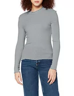 Bluzki damskie - Noisy may Damska bluzka Nmberry L/S High Neck Top S, Slate Gray, XS - miniaturka - grafika 1