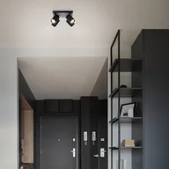 Lampy sufitowe - Brilliant Reflektor sufitowy LED Marty, długość 22 cm, piaskowy czarny, 4-punktowy. - miniaturka - grafika 1