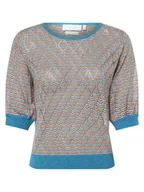 Swetry damskie - Rich & Royal - Sweter damski, niebieski|wielokolorowy - miniaturka - grafika 1