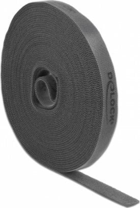 Delock Klettband auf Rolle L 10 m x B 15 mm schwarz