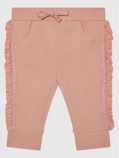Spodnie i spodenki dla chłopców - Coccodrillo Spodnie dresowe ZC1120101SUS Różowy Regular Fit - grafika 1