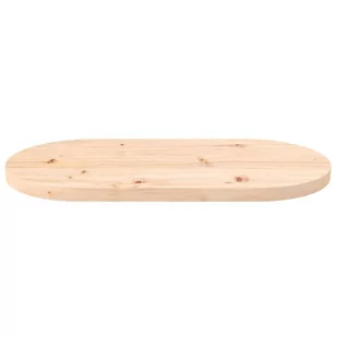 Blat stołu, 60x30x2,5 cm, lite drewno sosnowe, owalny Lumarko! - Meble modułowe i akcesoria - miniaturka - grafika 4