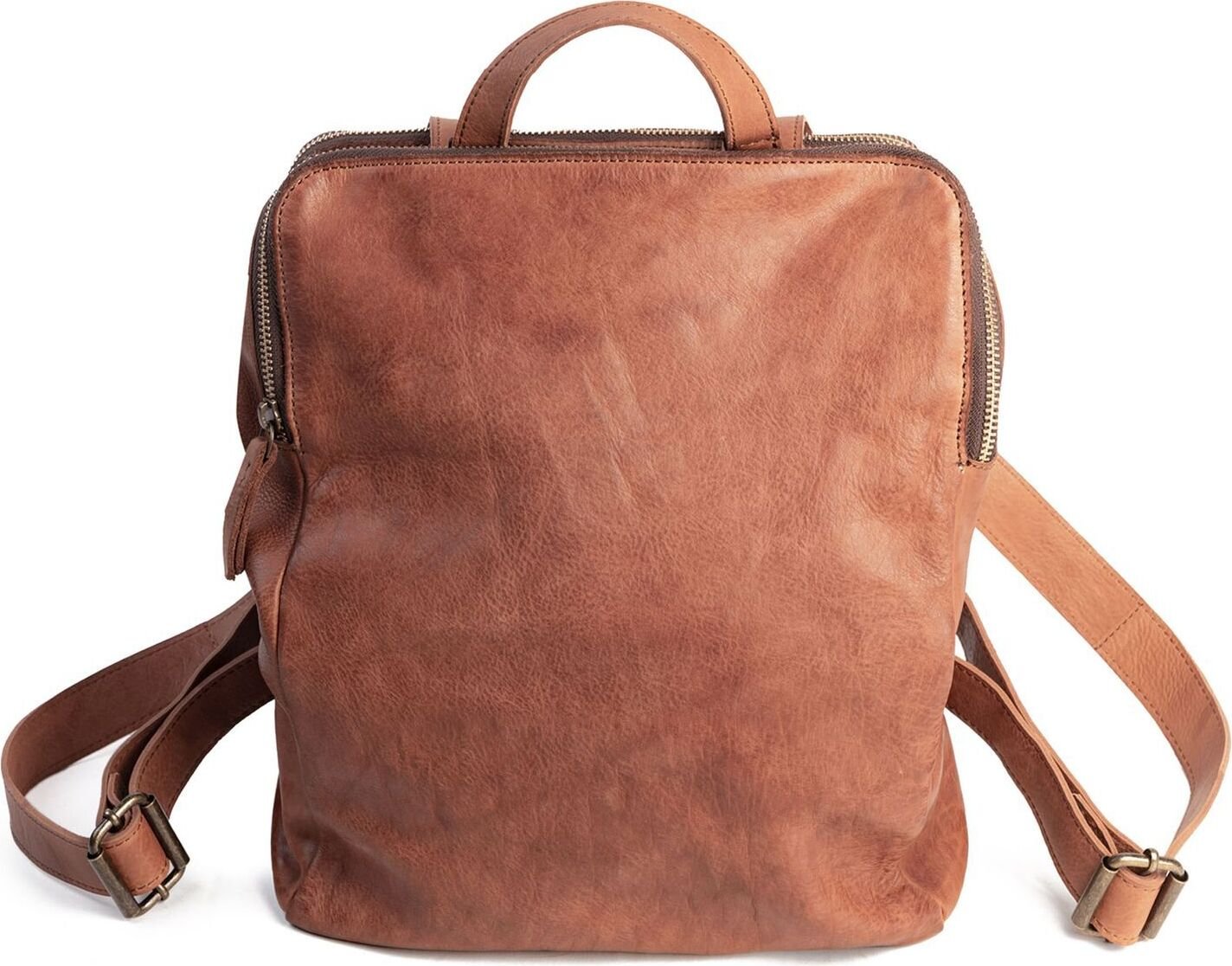 Skórzany plecak rekreacyjny HAROLD'S Plecak Submarine Plecak Triple Cognac brązowy