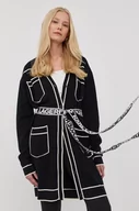 Swetry damskie - Karl Lagerfeld Lagerfeld Lagerfeld kardigan z domieszką wełny damski lekki - miniaturka - grafika 1