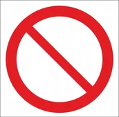 Akcesoria BHP - Naklejka OGÓLNY ZNAK ZAKAZU 20x20cm - miniaturka - grafika 1
