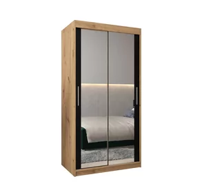 Szafa przesuwna garderoba TOKYO 3 100 gł. 62 Artisan / Czarny - Szafy - miniaturka - grafika 1