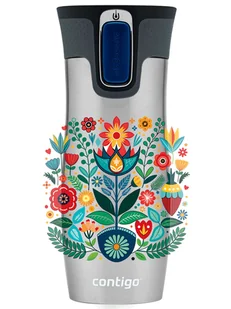 Kubek termiczny Contigo West Loop 2.0 470ml - Folklor II - Stalowy - Kubki termiczne - miniaturka - grafika 1
