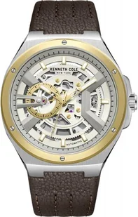 Zegarek Zegarek męski KENNETH COLE KCWGE0013705 brązowy klasyczny skeleton - Zegarki męskie - miniaturka - grafika 1