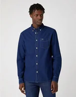 Koszule męskie - Męska koszula Wrangler LS 1PKT BUTTON DOWN M - miniaturka - grafika 1
