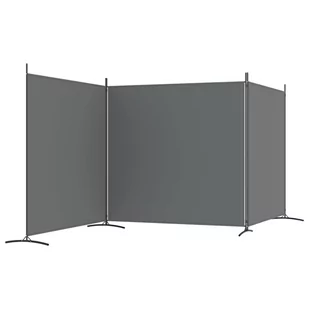 Lumarko Parawan 3-panelowy, antracytowy, 525x180 cm, tkanina! - Parawany - miniaturka - grafika 5