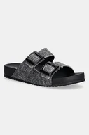 Klapki i japonki damskie - Melissa klapki COZY M LOVER SLIDE DENIM damskie kolor czarny M 36146 - miniaturka - grafika 1