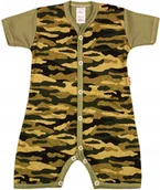 Pajacyki dla niemowląt - PAJAC KRÓTKI rękaw rampers , Moro khaki 68 KLEKLE - miniaturka - grafika 1