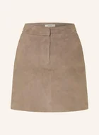 Spódnice - Selected Femme Spódnica Skórzana beige - miniaturka - grafika 1