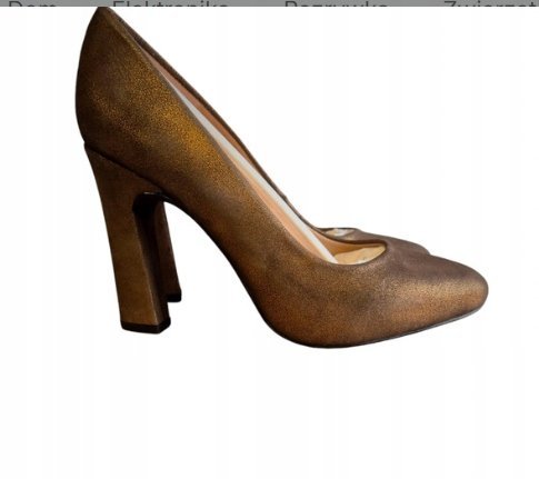 Unisa buty damskie czółenka na obcasie rozmiar 36 skóra brązowe