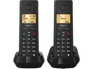 Telefon bezprzewodowy GIGASET Pure 200 Duo Czarny - Telefony stacjonarne - miniaturka - grafika 1