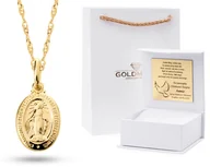 Biżuteria dla dzieci - ZŁOTY MEDALIK ŁAŃCUSZEK CHRZEST KOMUNIA ŚWIĘTA 333 - miniaturka - grafika 1