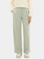 Spodnie damskie - Tom Tailor Spodnie materiałowe 1040686 Zielony Wide Leg - miniaturka - grafika 1