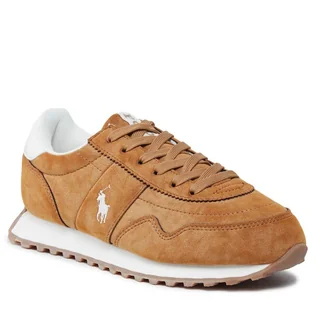 Buty dla chłopców - Sneakersy Polo Ralph Lauren RF104307 TAN SYNTHETIC SUEDE W/ CREAM - grafika 1