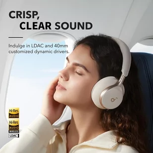 Anker Soundcore Space One Headphones ANC białe - Słuchawki - miniaturka - grafika 4