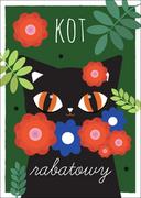 Plakaty - KotRabatowy zielone tło OlaPanek - plakat Wymiar do wyboru: 60x80 cm - miniaturka - grafika 1