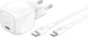 Ładowarki do telefonów - Belkin USB-C PD 30W, mała, biała + kabel Lightning - miniaturka - grafika 1