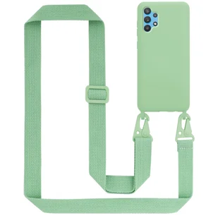 Łańcuszek Etui Do Samsung Galaxy A52 (4G / 5G) / A52s Pokrowiec w LIQUID JASNO ZIELONY Silicone TPU Obudowa Ochronny Cadorabo - Etui i futerały do telefonów - miniaturka - grafika 1