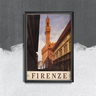 Plakat do pokoju Plakat retro Firenze Włochy - Plakaty - miniaturka - grafika 1