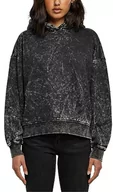 Bluzy damskie - Urban Classics Damska bluza z kapturem oversized Towel Washed, czarny, M - miniaturka - grafika 1