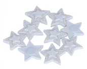 Ozdoby bożonarodzeniowe - [ś07492] Gwiazdki ceramiczne na przylepcu 9szt - miniaturka - grafika 1