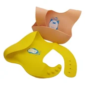 Śliniaki i fartuszki - Śliniaczek silikonowy dla dzieci 2szt - miniaturka - grafika 1