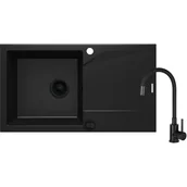 Zlewozmywaki - Deante ZQJJN113 Zlewozmywak granitowy z baterią 1-komorowy z ociekaczem Deante Evora - miniaturka - grafika 1