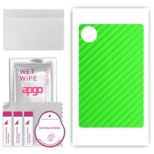 Folia naklejka skórka strukturalna na TYŁ do Ulefone Tab A11 Pro - Carbon Zielony - apgo SKINS - Akcesoria do tabletów i e-booków - miniaturka - grafika 1