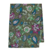 Apaszki i szaliki męskie - Damski szal w kwiatowy wzór zielono - niebieski - miniaturka - grafika 1