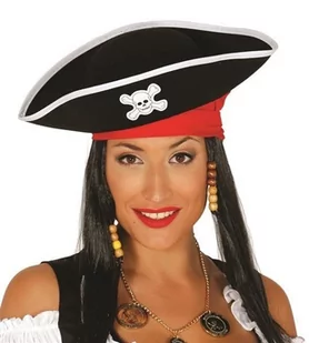 Kapelusz piracki, czarny - Dodatki do strojów karnawałowych - miniaturka - grafika 1