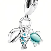 Charmsy - Charms do Pandora - CHARMS POTRÓJNY MORSKI - miniaturka - grafika 1