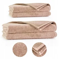 Ręczniki - KOMPLET 4x RĘCZNIKI 50x100 70x140 FROTTE BAWEŁNA KĄPIELOWE ŁAZIENKOWE - miniaturka - grafika 1