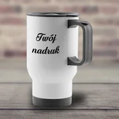 Kubki termiczne - Kubek termiczny 450 ml z Twoim nadrukiem - biały - miniaturka - grafika 1