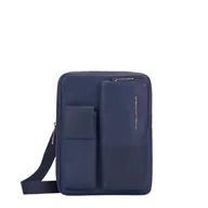 Torby męskie - PIQUADRO Skórzana torba na ramię Ronnie RFID 22 cm, niebieski, Taglia unica - miniaturka - grafika 1