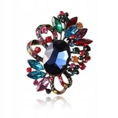 Broszki - Kolorowa broszka z cyrkoniami - miniaturka - grafika 1