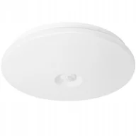 Lampy sufitowe - Plafon okrągły Ecolight 38 x 7,5 cm biały Czujnik Ruchu - miniaturka - grafika 1