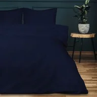 Pościel - Darymex Pościel satynowa 160x200 granatowa 026 jednobarwna gładka - miniaturka - grafika 1
