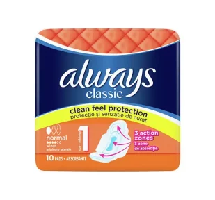 Always Classic Normal 4 krople podpaski 10 sztuk 10szt 4015400259275 - Podpaski - miniaturka - grafika 2