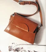 Torebki damskie - Mini B O X koniakowa skóra jucht - miniaturka - grafika 1