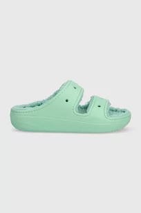 Crocs kapcie Classic Cozzy Sandal kolor turkusowy - Kapcie damskie - miniaturka - grafika 1