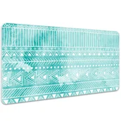 Podkładki na biurko - Mata ochronna na biurko Abstrakcja w kolorze turkusowym 100x50 cm - miniaturka - grafika 1