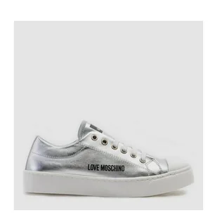 Trampki damskie skórzane Love Moschino JA15473G0EIF-0902 39 (23,5 cm) Srebrne (8054400664289). Tenisówki i trampki damskie - Trampki damskie - miniaturka - grafika 1