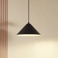 Lampy sufitowe - Lindby Lampa wisząca Clarine, czarny/biały, Ø 32 cm, metal - miniaturka - grafika 1