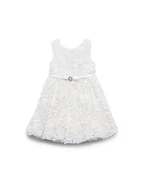 Sukienki i spódniczki dla dziewczynek - Abel & Lula Sukienka elegancka 5050 Biały Regular Fit - miniaturka - grafika 1