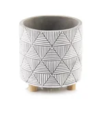 Donice - Ceramiczna osłonka na dacznika na nóżkach Etno - miniaturka - grafika 1