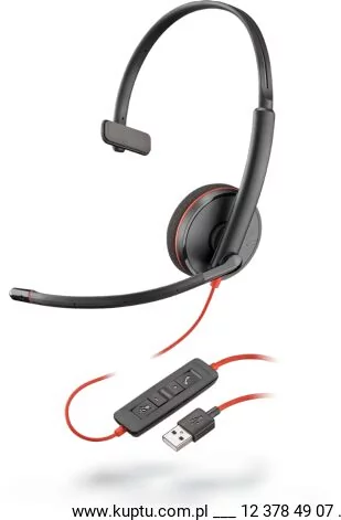 Blackwire 3210 przewodowy zestaw słuchawkowy USB A (209744-201)
